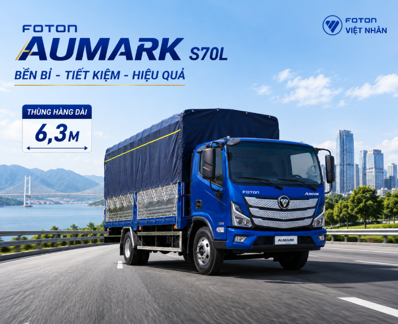 Aumark S70L thùng 6m3 đa dạng loại thùng