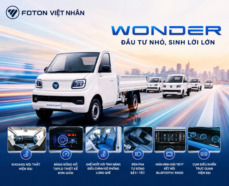 ưu điểm xe tải foton wonder