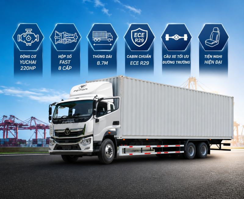 Ưu điểm xe tải Foton Auman C160M 