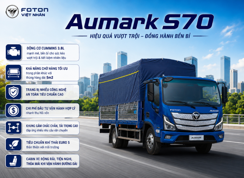 Ưu điểm xe tải Aumark S70