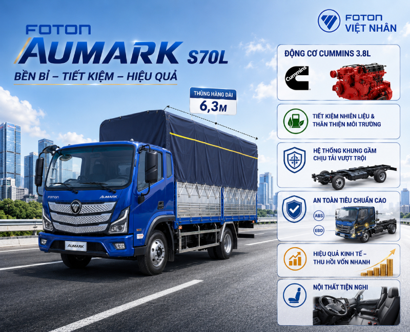 Ưu điểm xe tải Aumark S70L