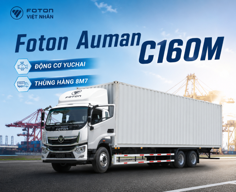 Foton Auman C160M thùng 8m7